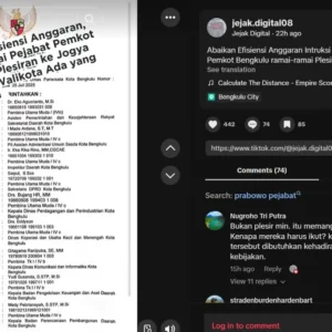 Hampir Dua Lusin Pejabat Pemkot Bengkulu Hadiri JKPI, Efisiensi Anggaran Dipertanyakan Hampir Dua Lusin Pejabat Pemkot Bengkulu Hadiri JKPI, Efisiensi Anggaran Dipertanyakan