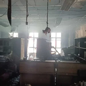 Ruangan Gedung DPRD Kabupaten Blitar Hangus Dibakar Aksi Massa
