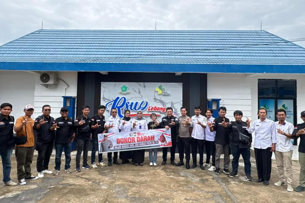 HUT Humas ke 74, Polres dan SMSI Lebong Gelar Donor Darah