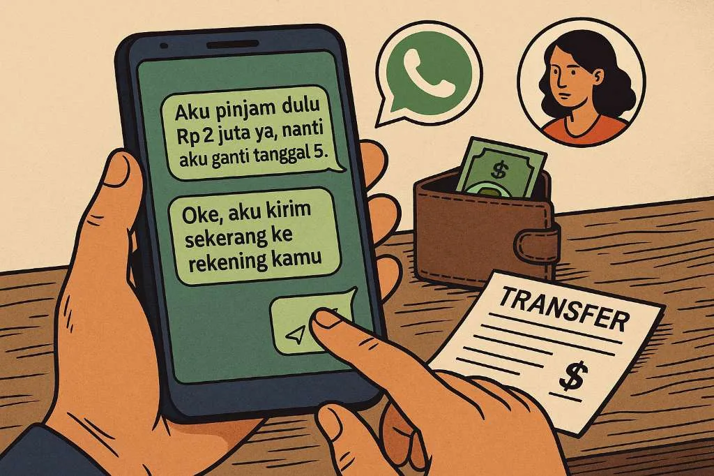 Pinjam Uang Lewat Chat atau WhatsApp, Sah Secara Hukum?