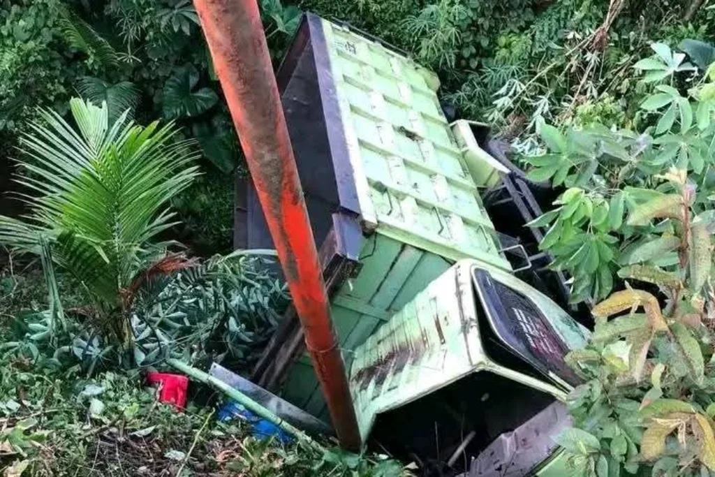 Truk Masuk Jurang di Tik Tebing, Sopir Remaja Selamat