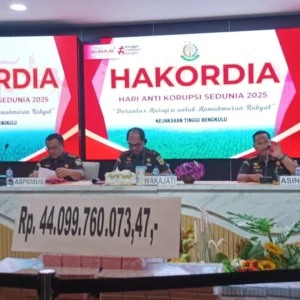 Kejati Bengkulu Ungkap Kerugian Negara Rp 3,39 Triliun Akibat Korupsi Sepanjang 2025