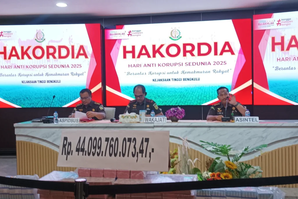 Kejati Bengkulu Ungkap Kerugian Negara Rp 3,39 Triliun Akibat Korupsi Sepanjang 2025