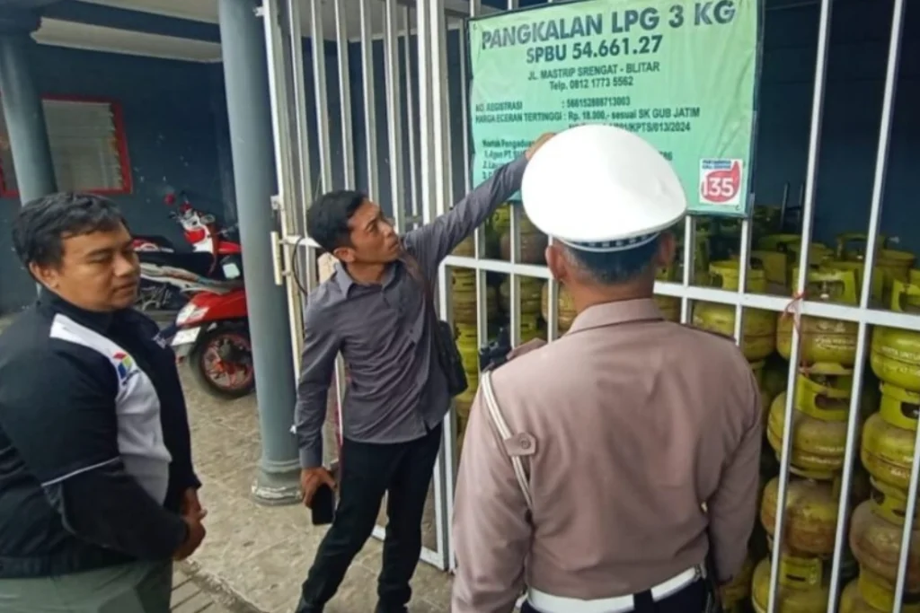 Sidak Satgas Pangan Polres Blitar Kota Temukan Pangkalan Elpiji 3 Kg Kosong Jelang Nataru