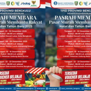 Tekan Inflasi Jelang Nataru, Bengkulu Gelar Pasar Murah Pasrah Membara di Empat Titik