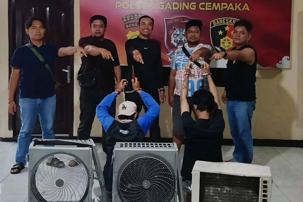 Kasus Pencurian 8 AC di Kantor Gubernur Bengkulu Terungkap, Dua Tersangka Dibekuk