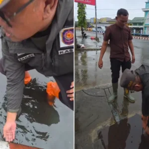 Lazimnya Air dari Jalan Masuk ke Got, di Kota Bengkulu Malah Terbalik