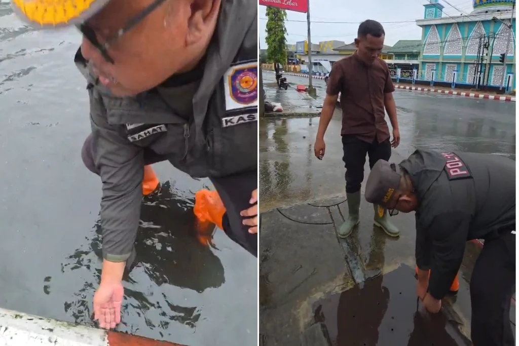 Lazimnya Air dari Jalan Masuk ke Got, di Kota Bengkulu Malah Terbalik