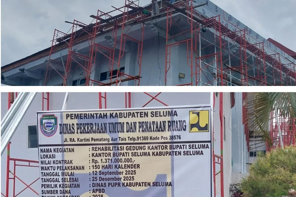 Kejari Seluma Dalami Dugaan Korupsi Proyek Rehabilitasi Kantor Bupati Seluma Rp1,3 Miliar