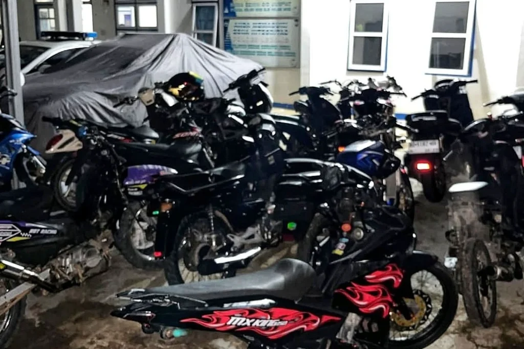 Patroli Ramadan, Polres Lebong Amankan 18 Motor Knalpot Brong
