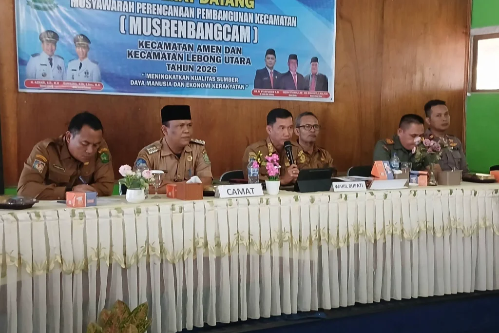 Wabup Lebong Pimpin Musrenbangcam 2026:, Dorong Perencanaan Partisipatif untuk Pembangunan Berkelanjutan