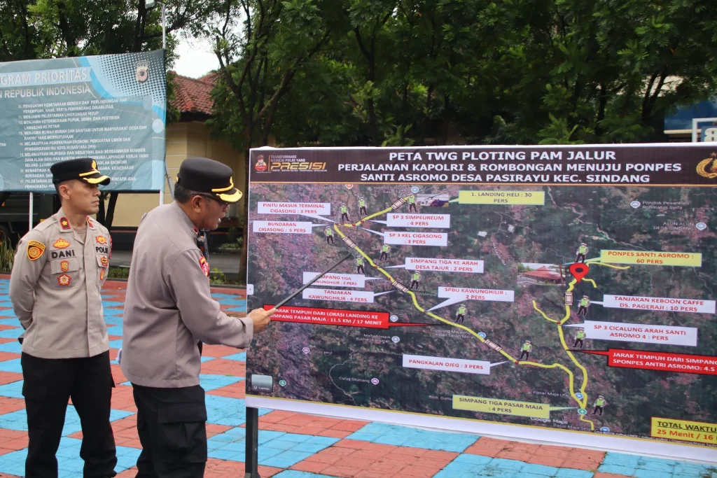 Wakapolres Majalengka Pimpin Apel Kesiapan Pengamanan Kunjungan Kapolri ke Pondok Mufidah Santi Asromo