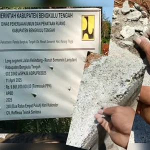 Audit Mendesak Proyek Jalan Renah Semanik menuju Kelindang, Anggaran Fantastis Kualitas Dipertanyakan