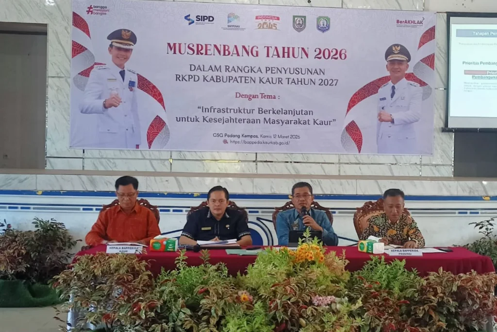 Pemkab Kaur Gelar Musrenbangkab, Susun RKPD 2027 Infrastruktur Berkelanjutan