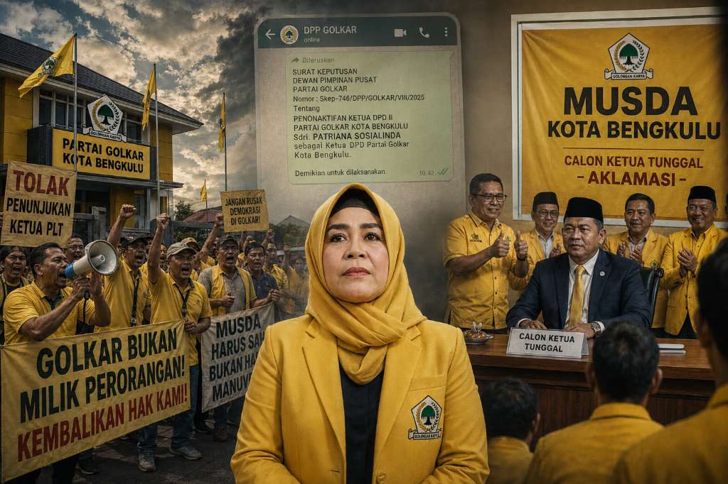 DPD Golkar Kota Bengkulu, Gejolak Berujung Aklamasi Calon Tunggal Ketua