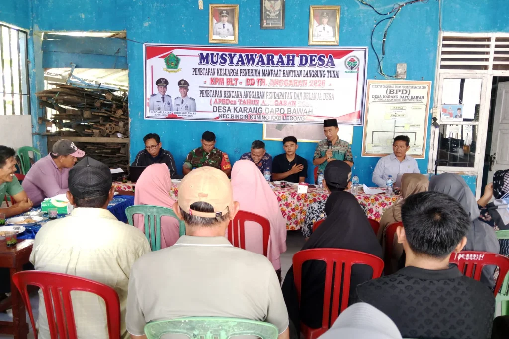 Pemerintah Desa Karang Dapo Tetapkan 34 KPM BLT DD