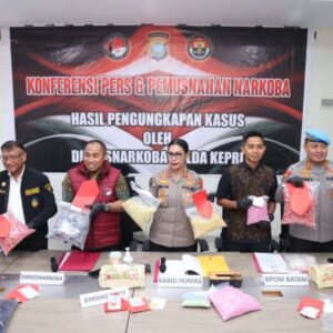 Polda Kepri Ungkap 41 Kasus Narkoba, Amankan Jaringan Lapas hingga Liquid Vape Etomidate