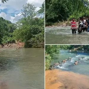 Warga-Bertaruh-Nyawa-Seberangi-Sungai-Janji-Jembatan-Tak-Kunjung-Dibangun