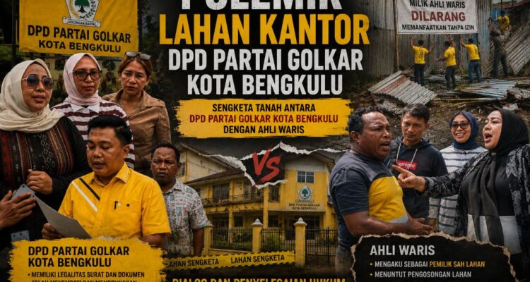 Konflik Lahan Kantor Golkar Kota Bengkulu Pecah: Aksi Segel, Somasi, Pembongkaran Paksa Hingga Laporan Pidana