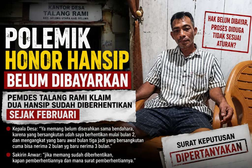 Pemdes Talang Rami Klaim Dua Linmas Dipecat, Korban Pertanyakan Surat Pemberhentian