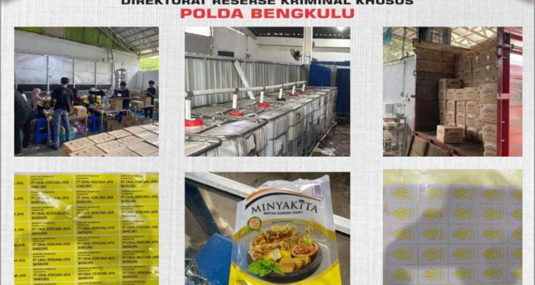 Polda Bengkulu Bongkar Praktik Minyakita Palsu, Ratusan Ribu Kemasan Disita