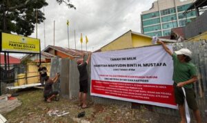Sengketa Memanas, Ahli Waris Segel dan Pagar Lahan Kantor Partai Golkar Kota Bengkulu