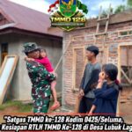 TMMD Ke-128 Kodim 0425/Seluma Percepat Pembangunan RTLH di Desa Lubuk Lagan
