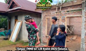 TMMD Ke-128 Kodim 0425/Seluma Percepat Pembangunan RTLH di Desa Lubuk Lagan