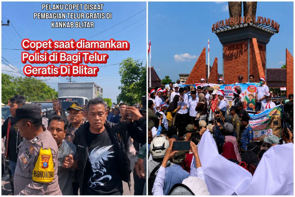 Aksi Pembagian Telur Gratis di Blitar Ricuh, Copet Asal Jombang Gasak HP Emak-Emak