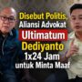 Disebut Politis, Aliansi Advokat Ultimatum Dediyanto 1x24 Jam untuk Minta Maaf, Genderang Perang Ditabuhkan