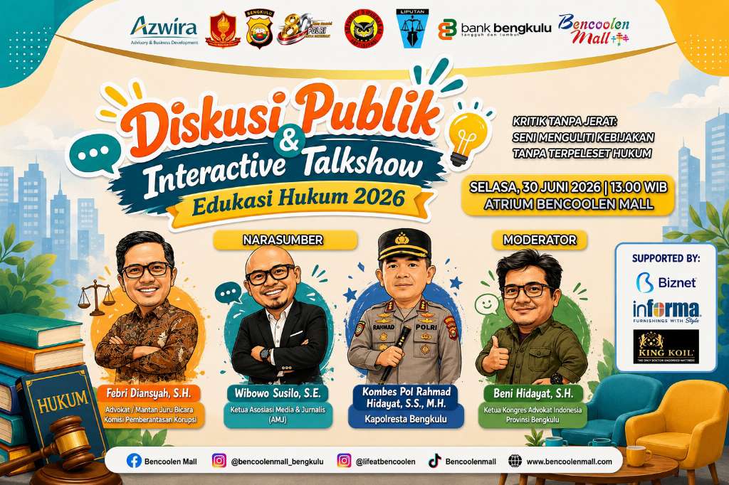 Hadirkan Mantan Jubir KPK, AMJ dan Azwira Gelar Talkshow 'Kritik Tanpa Jerat Hukum'