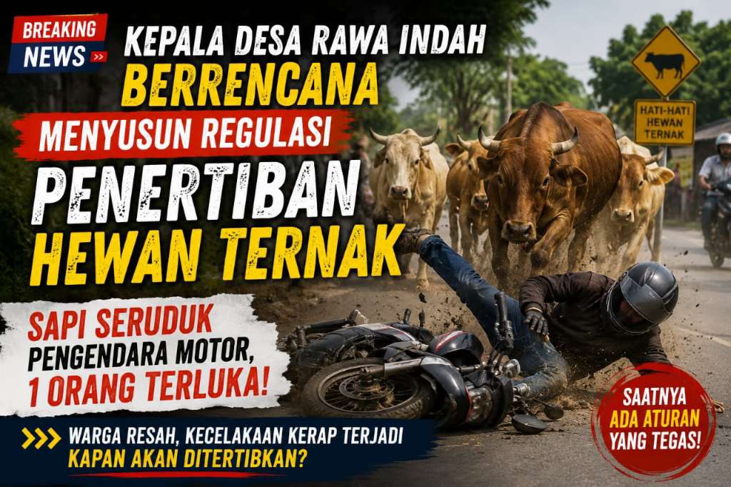 Mengancam Keselamatan Warga, Kades Rawa Indah Segera Susun Regulasi Penertiban Hewan Ternak