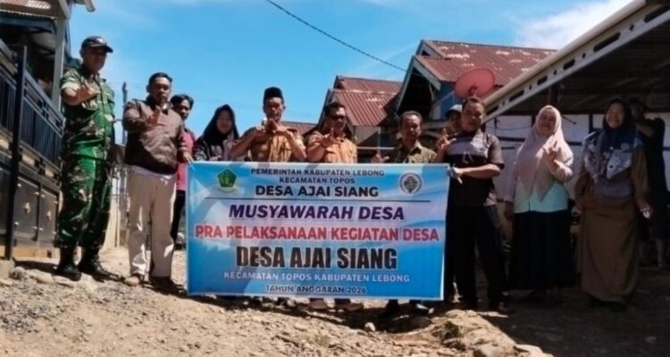 Pemdes Ajai Siang Gelar Pra Pelaksanaan Rehab Jalan Lingkungan