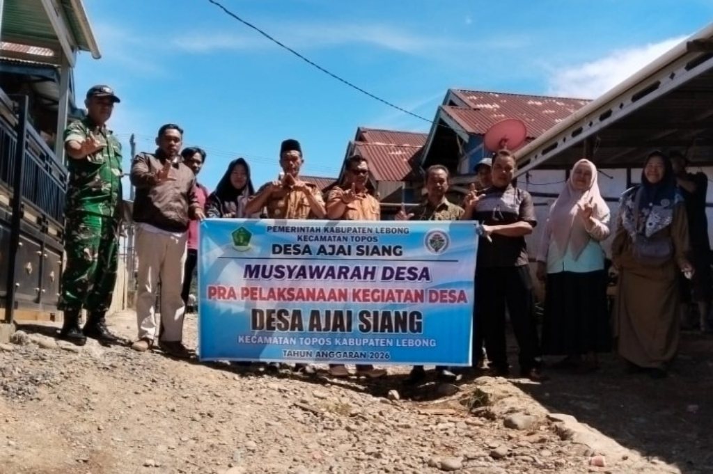 Pemdes Ajai Siang Gelar Pra Pelaksanaan Rehab Jalan Lingkungan