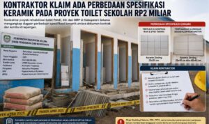 Proyek Toilet Disdikbud Seluma Bermasalah, Kontraktor Akui Adanya Perbedaan Kontrak dan Fisik Proyek Toilet Disdikbud Kabupaten Seluma Bermasalah, Kontraktor Akui Adanya Perbedaan Kontrak dan Fisik