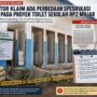 Proyek Toilet Disdikbud Kabupaten Seluma Bermasalah, Kontraktor Akui Adanya Perbedaan Kontrak dan Fisik