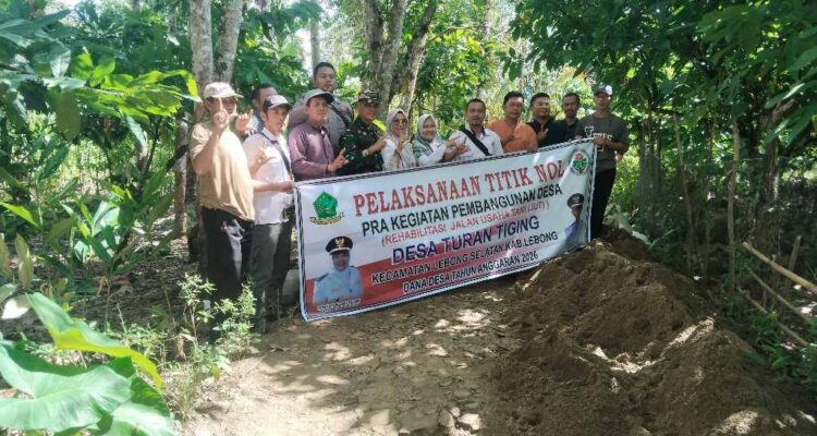 Titik Nol Digelar, Jalan Usaha Tani Turan Tiging Direhabilitasi