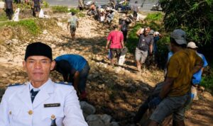Warga Tambang Sawah Gotong Royong Bangun Jalan TPU, Kades Sampaikan Apresiasi
