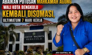 Abaikan Putusan Mahkamah Agung Wali Kota Bengkulu Kembali Disomasi, Ultimatum 7 Hari Kerja