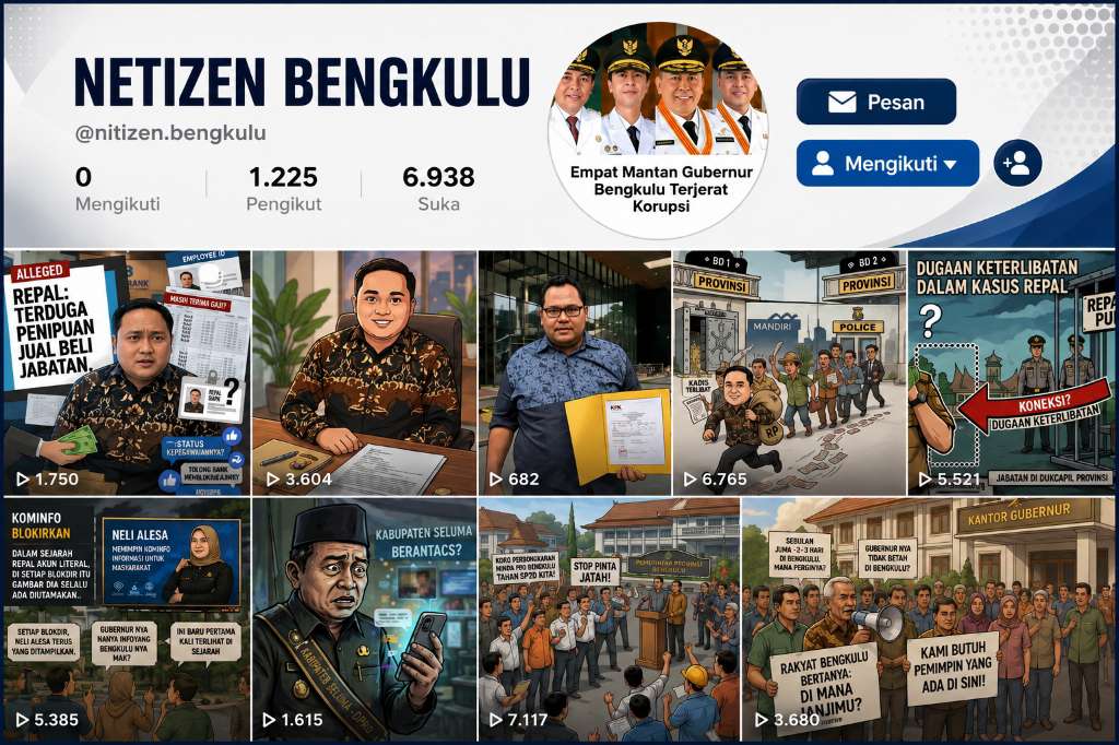 Akun TikTok Anonim Guncang Bengkulu Bongkar Rekam Jejak Oknum R, dari Catut Aspri Gubernur hingga Urusan Dirkrimsus