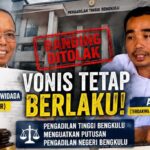 Banding Dekan Unib Kandas, PT Bengkulu Kuatkan Vonis Penganiayaan Prof Wahyu Widada
