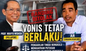Banding Dekan Unib Kandas, PT Bengkulu Kuatkan Vonis Penganiayaan Prof Wahyu Widada Banding Dekan Unib Kandas, PT Bengkulu Kuatkan Vonis Penganiayaan Prof Wahyu Widada
