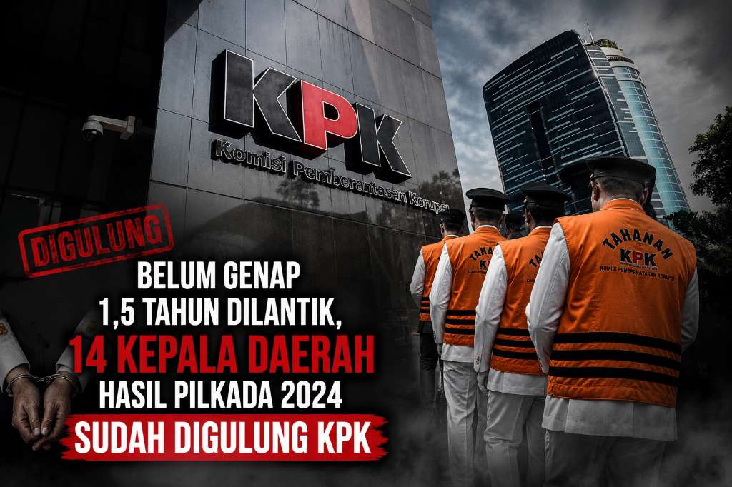 Belum Genap 1,5 Tahun Dilantik, Sudah 14 Kepala Daerah Hasil Pilkada 2024 Digulung KPK