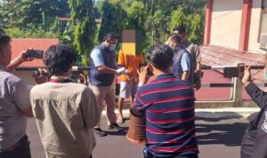 Ditresnarkoba Polda Bengkulu Bakar Puluhan Gram Ganja