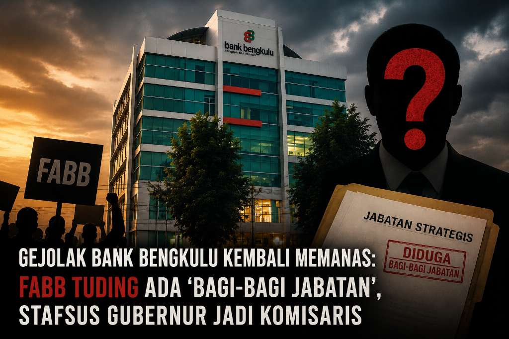 Gejolak Bank Bengkulu Kembali Memanas FABB Tuding Ada 'Bagi-bagi Jabatan', Stafsus Gubernur Jadi Komisaris