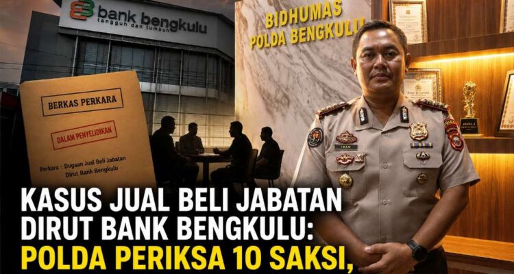 Kasus Jual Beli Jabatan Dirut Bank Bengkulu Polda Periksa 10 Saksi, Lengkapi Berkas Oknum R Kasus Jual Beli Jabatan Dirut Bank Bengkulu Polda Periksa 10 Saksi, Lengkapi Berkas Oknum R