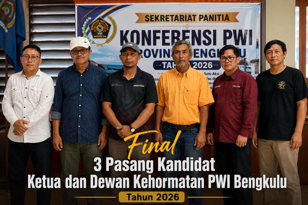 Resmi Mengerucut, Marsal Abadi, Doni Aftarizal, dan Iyud Dwi Mursito Bertarung di Konferprov PWI Bengkulu 2026