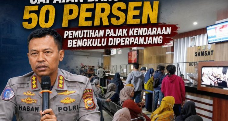 Capaian Baru 50 Persen, Pemutihan Pajak Kendaraan Bengkulu Diperpanjang Capaian Baru 50 Persen, Pemutihan Pajak Kendaraan Bengkulu Diperpanjang