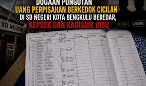 Dugaan Pungutan Uang Perpisahan di SD Negeri Kota Bengkulu Beredar, Kepsek dan Kadisdik Bisu Dugaan Pungutan Uang Perpisahan di SD Negeri Kota Bengkulu Beredar, Kepsek dan Kadisdik Bisu