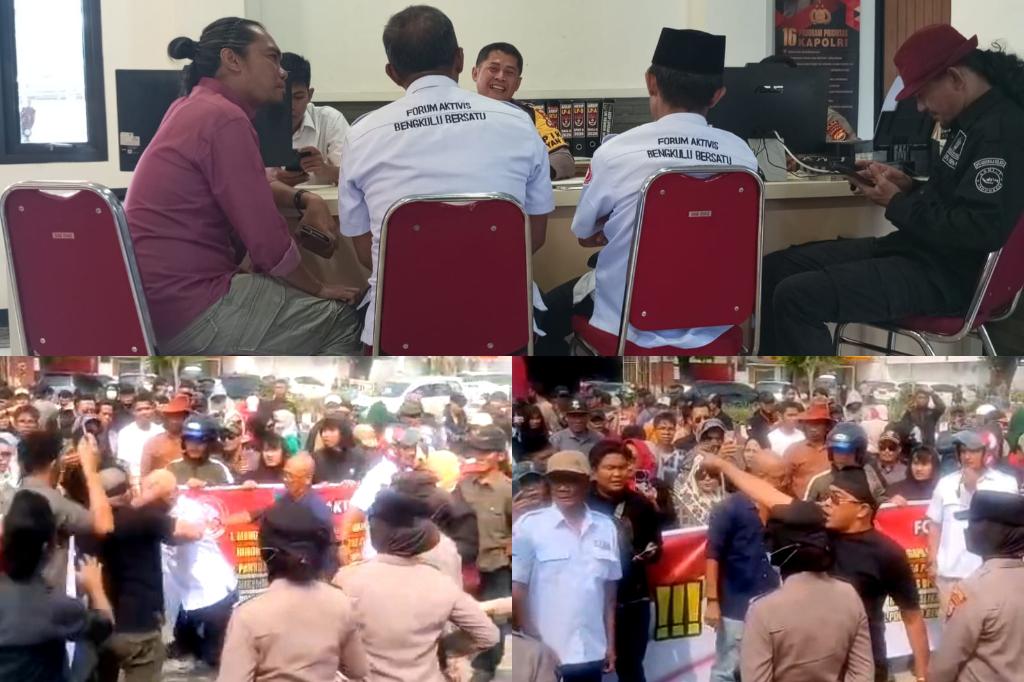 Pengganggu Aksi Unjuk Rasa FABB Dilaporkan ke Polda Bengkulu, Dugaan Orang Suruhan Pengganggu Aksi Unjuk Rasa FABB Dilaporkan ke Polda Bengkulu, Dugaan Orang Suruhan